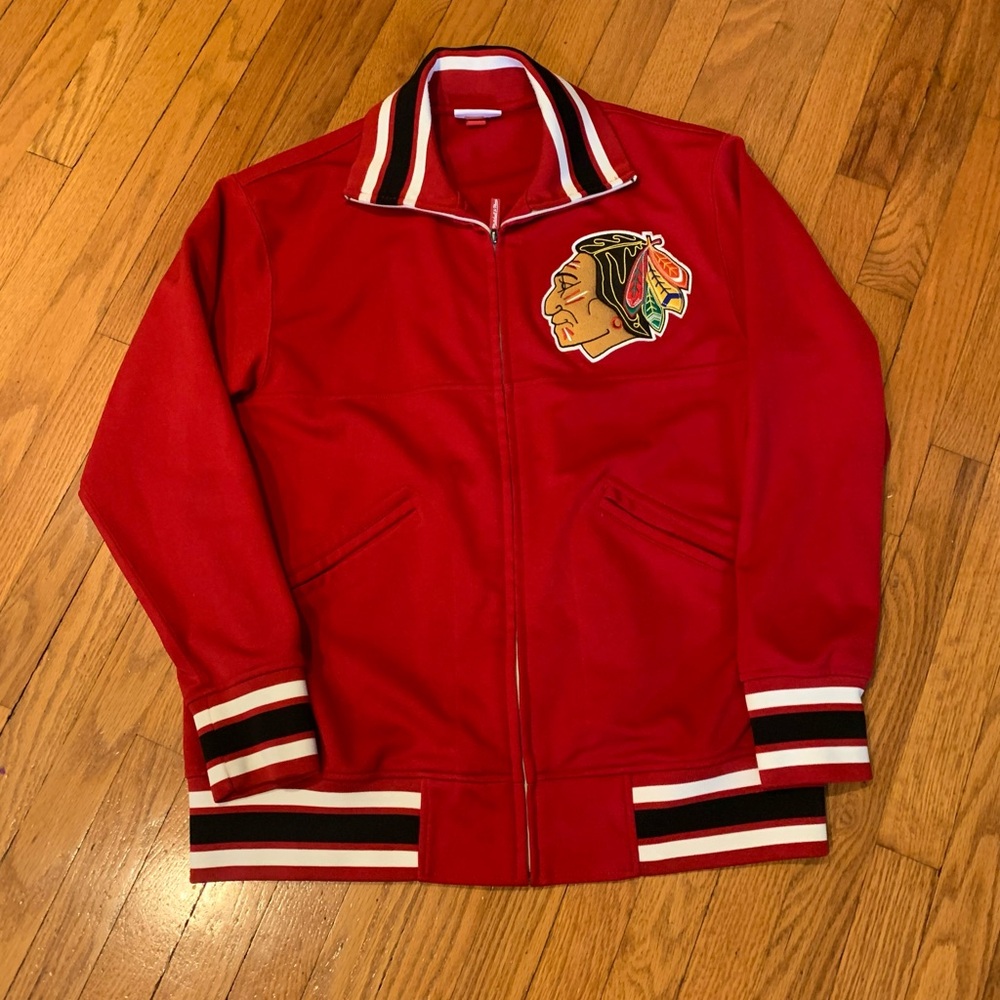 Mitchell & Ness Vintage Chicago Blackhawks Zip-Up NHL Sweater